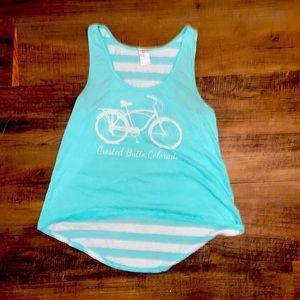 Light blue cute tank top